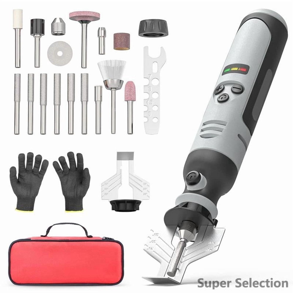 Cordless Electric Chainsaw Chain Sharpener Portable Sharpening Tool Kit