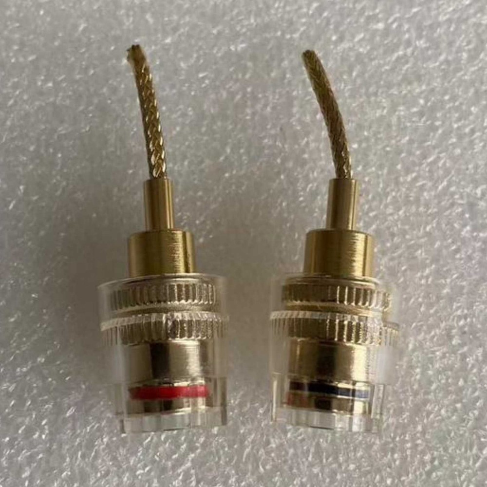 4Pcs 4mm HIFI Cable Banana Adapter Plug Socket Pin Interface(2mm) Connector