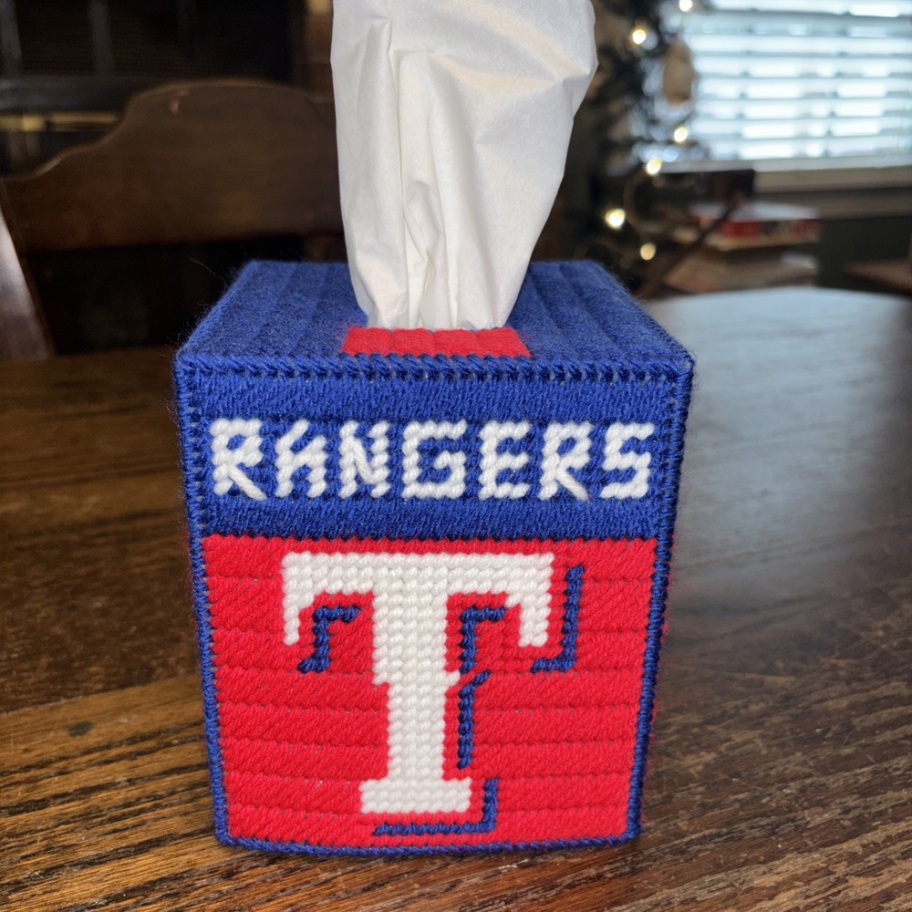 Texas Rangers Tissue Box Cover Handmade