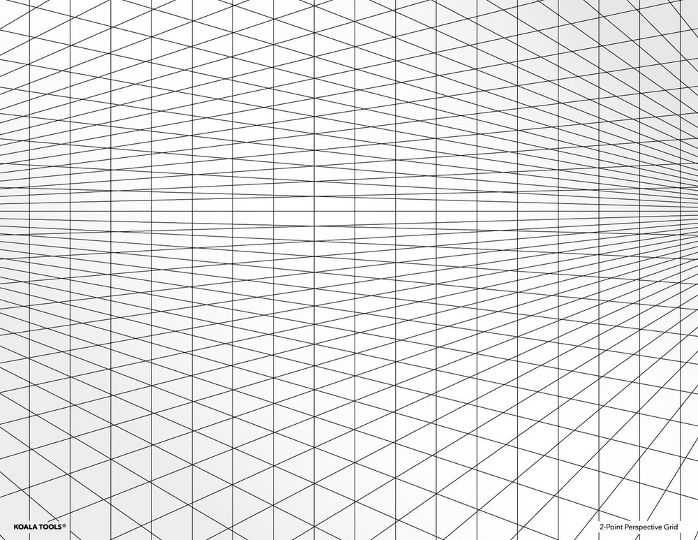 4-Pack 8.5x11 Perspective Grid Transparency Sheets for Sketching, Drawing