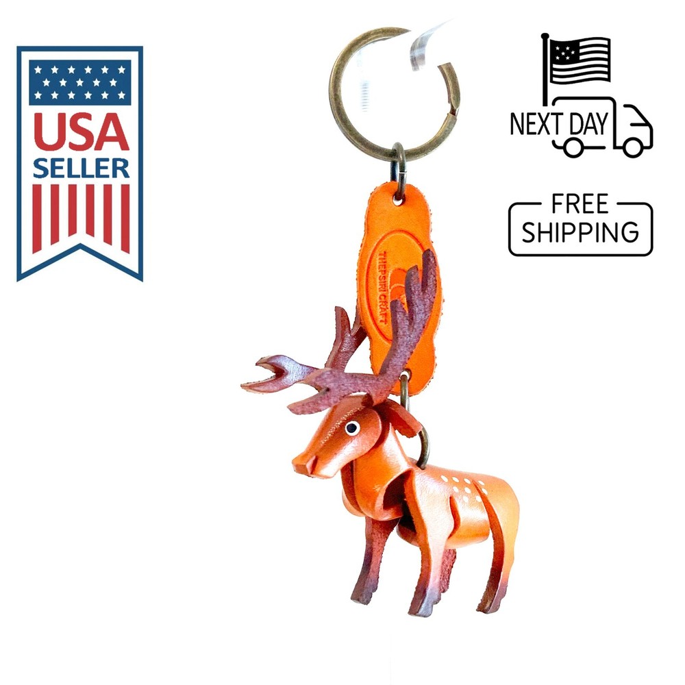 Sika Deer Handmade Leather Keyring