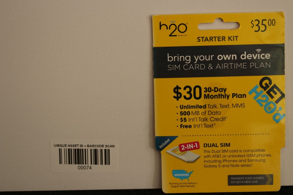 H2O $30 Unlimited plan + Sim Card + First month