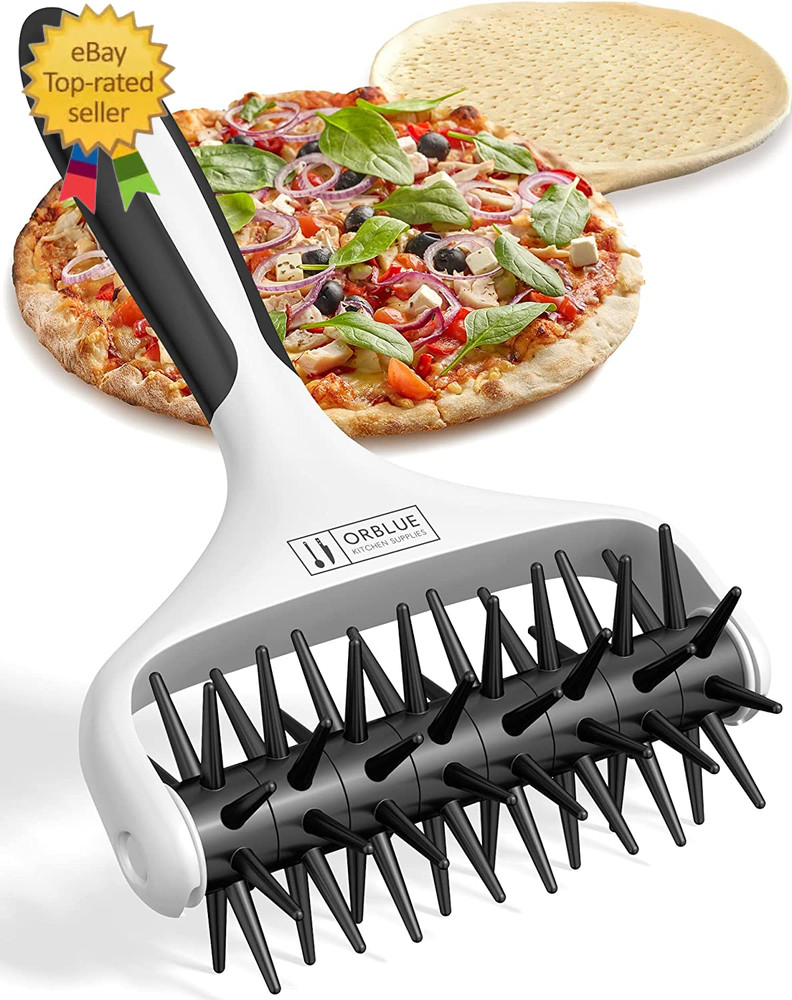 Pizza Dough Docker Pastry Roller with Spikes, Pizza Docking Tool for Home & Comm