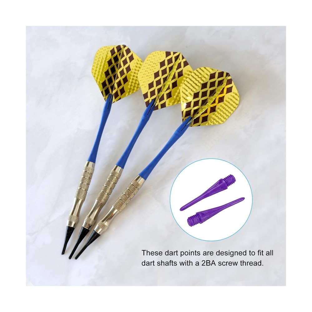 PATIKIL Plastic Dart Tips 2BA Thread Soft Dart Tips Replacement Plastic Tip S...