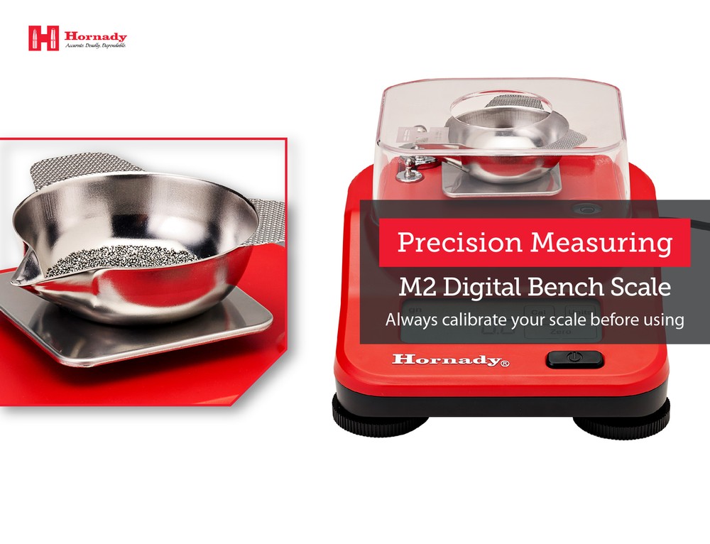Hornady M2 Digital Bench Scale, 050111 - Compact Powder Scale for Reloading