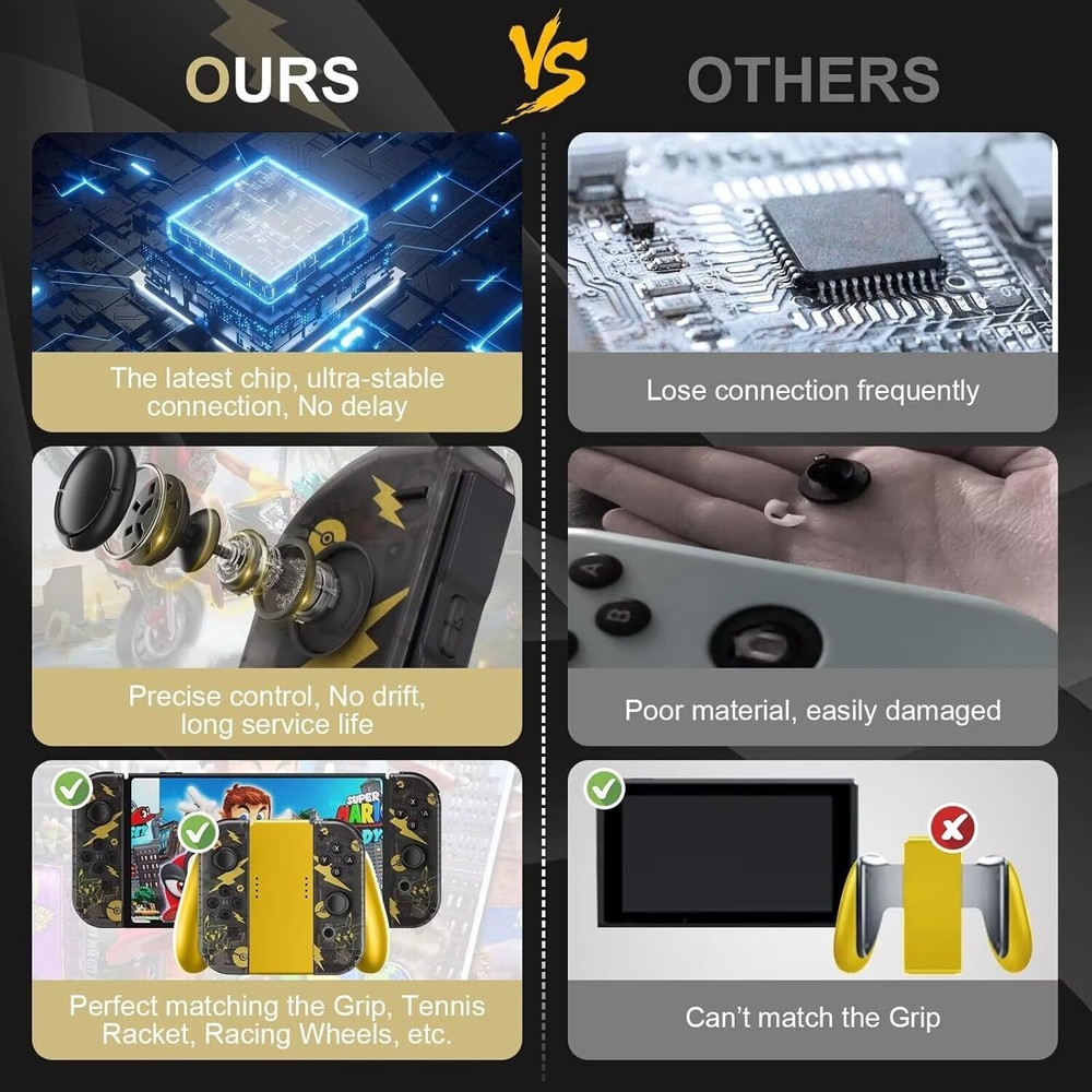 For Nintendo Switch Joy-con-Controller Left W/ Right Wireless Gamepad 1-Pair