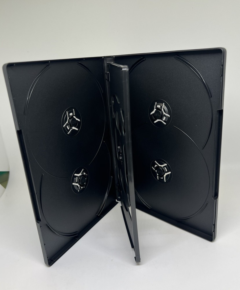 5 PCS NEW SLIM 14MM MULTI 6 DVD CD CASES BOX, BLACK, DH6