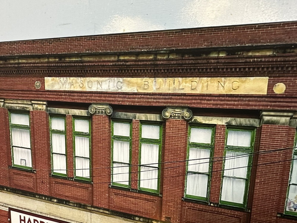 HO Scale HARDWARE STORE - Building Flat/ front w/LED - scratch built 1:87