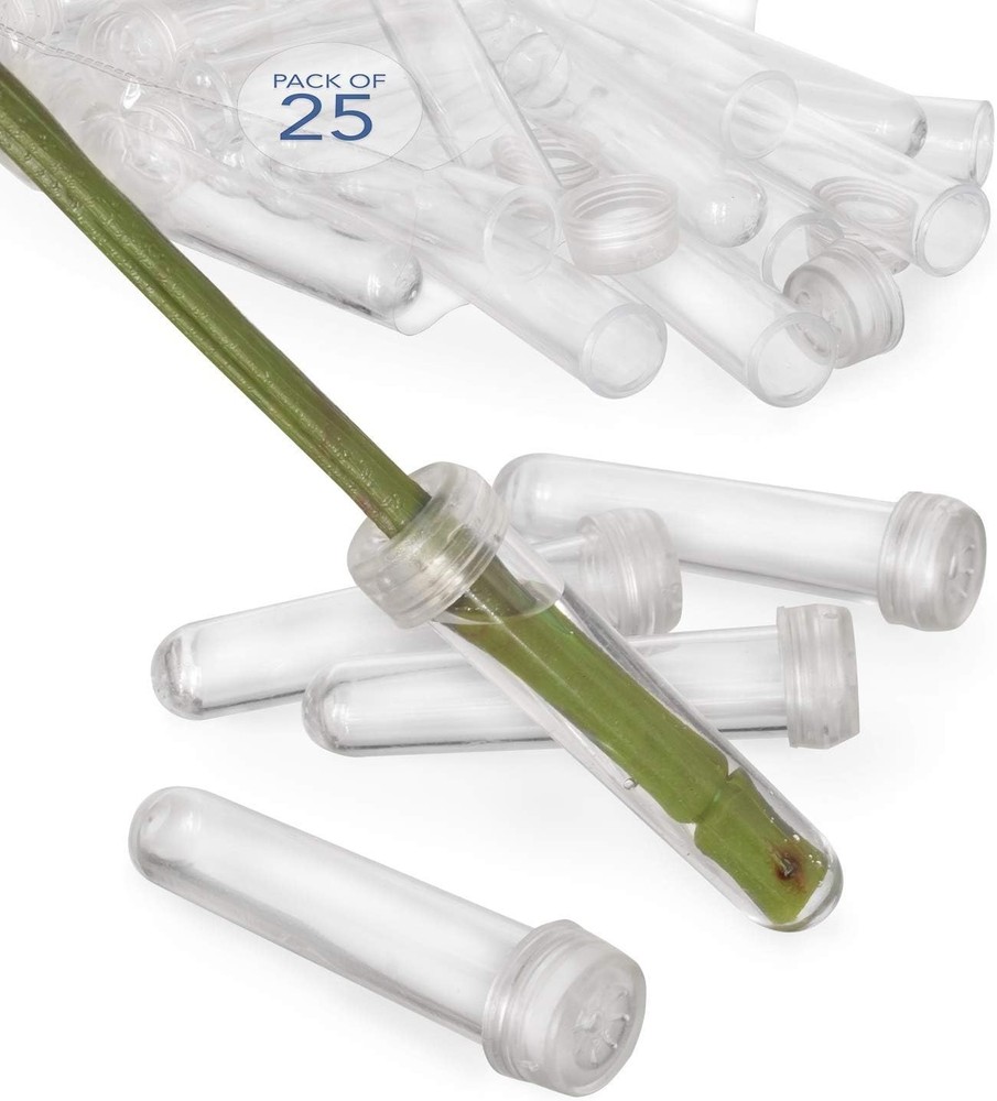 Clear Plastic Floral Vials - 3
