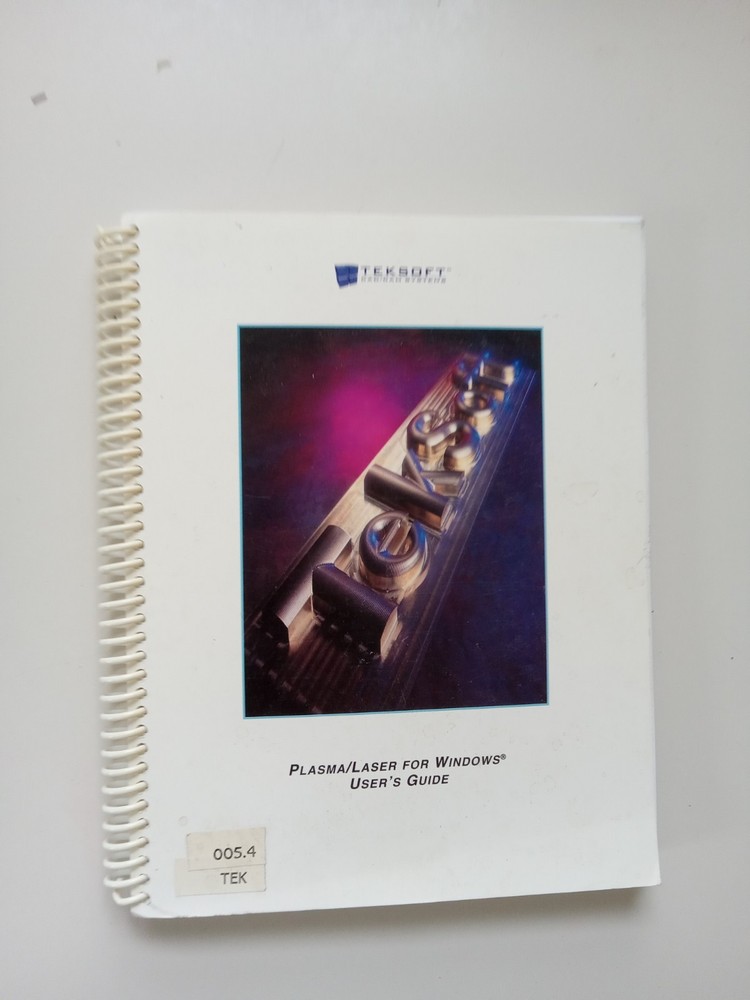 Plasma/Laser For Windows User's Guide TekSoft, Inc. 1995 Paperback(Spiral)...