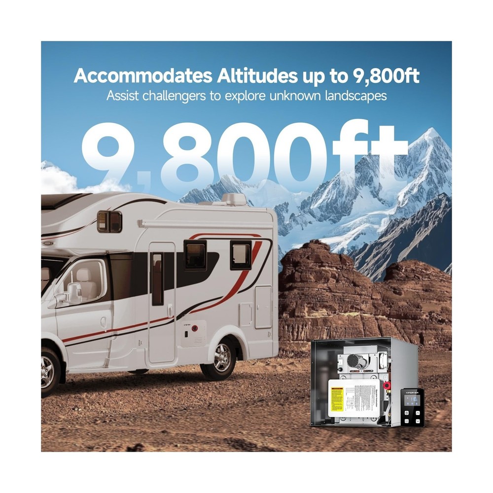 KINGRVER Tankless RV Water Heater 48,000 BTU, Instant On-Demand Hot Water, 12...