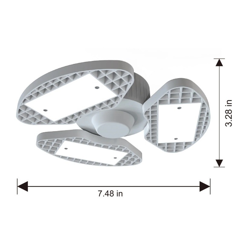Great Value LED Daylight Garage Light, 30-Watt (3000-Lumen) 3 Adjustable Lighted