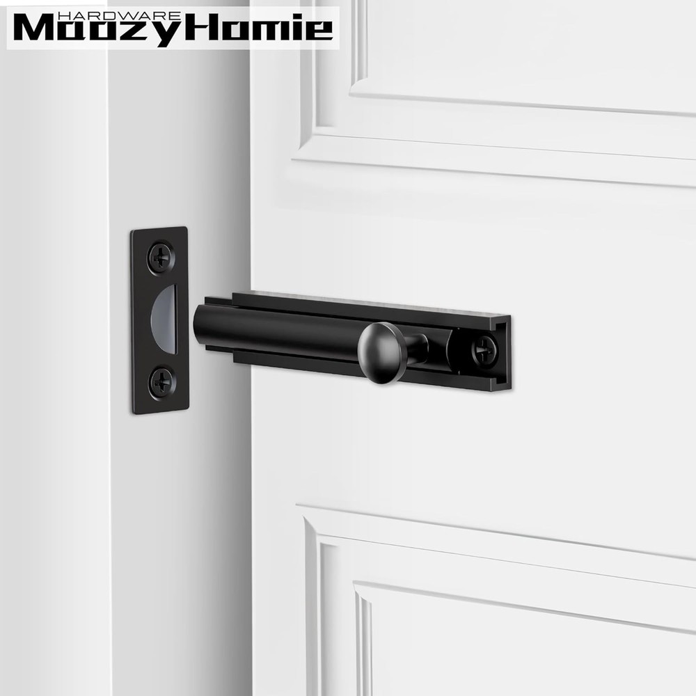 4 Inch Solid Brass Surface Bolt, Heavy Duty Concealed Slide Surface Door Bolt, S