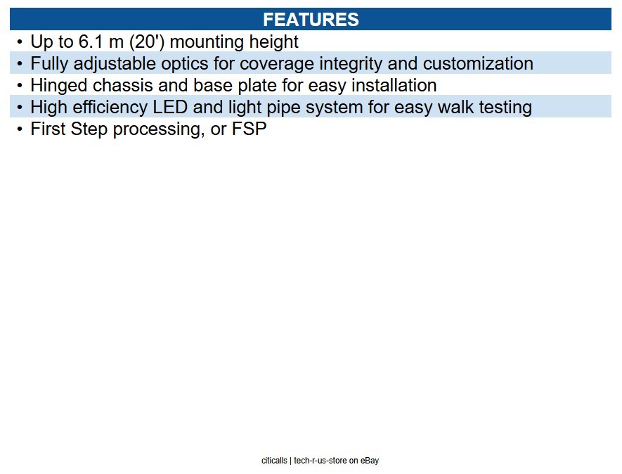 Radionix DS9370 Panoramic TriTech 360? Motion Sensor Ceiling Mount, White