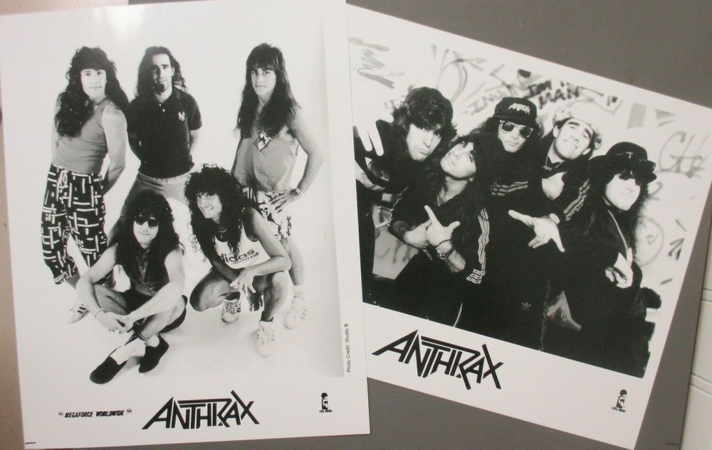 Anthrax promo photos TWO 8X10 black & white  !