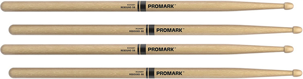 2 PACK ProMark Rebound 5B Hickory Drumsticks, Acorn Wood Tip
