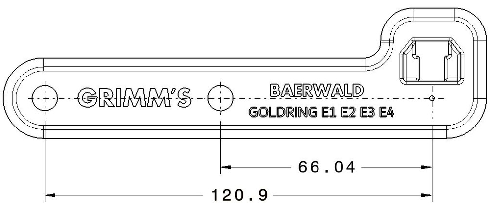 GRIMM'S GOLDRING E1, E2, E3 & E4 CARTRIDGE BAERWALD PROTRACTOR, EASY ACCURACY