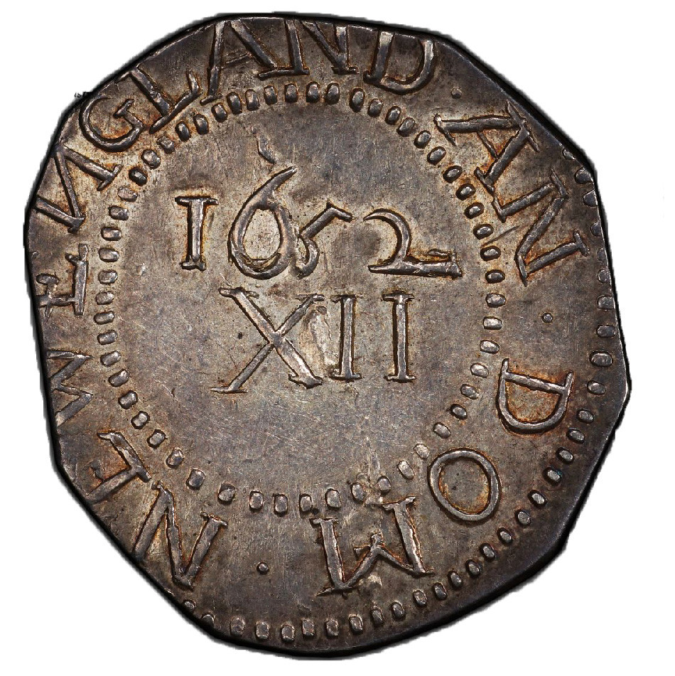 1652 PINE TREE SHILLING PCGS MS 64