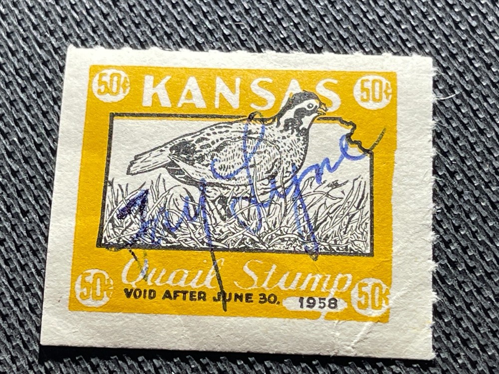 1958 Kansas Quail Stamp Used