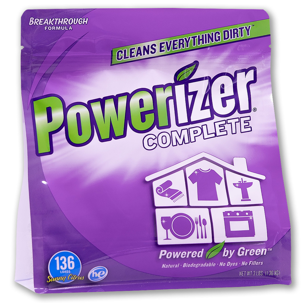 Powerizer Complete Mineral-Based Multi-Purpose Powder Cleaner for Laundry & Home