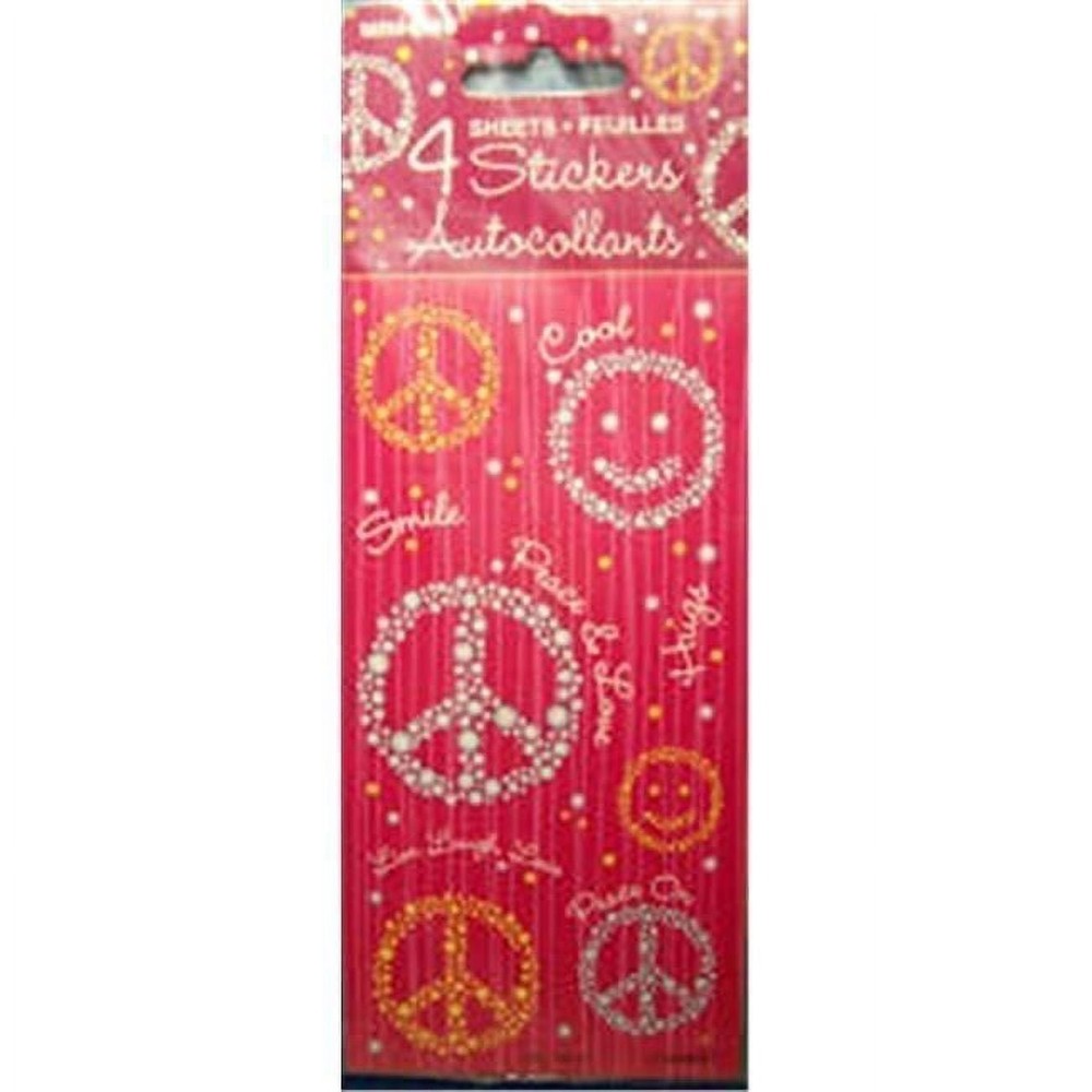 Peace Party Sticker Sheets - 4 Pcs