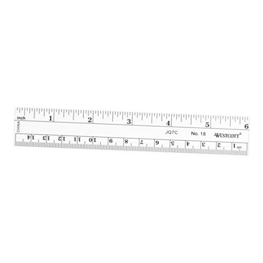 Flexible Metric Ruler, Clear 6-Inch