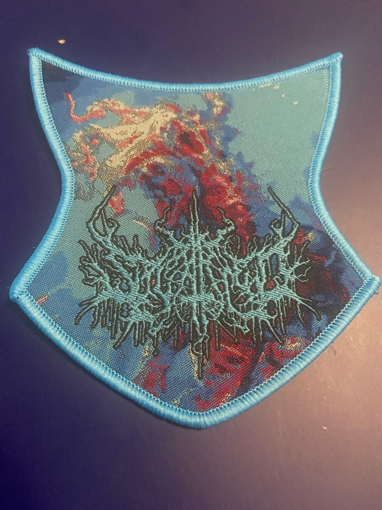 WORM Bluenothing Woven Sew On  Patch