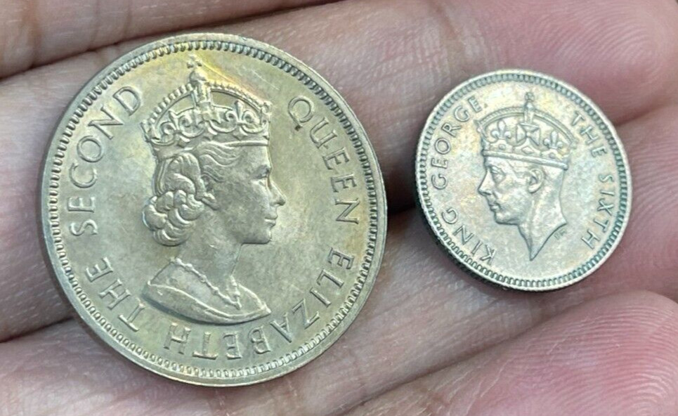 Early Malaya 2 coins lot Excellent Condition