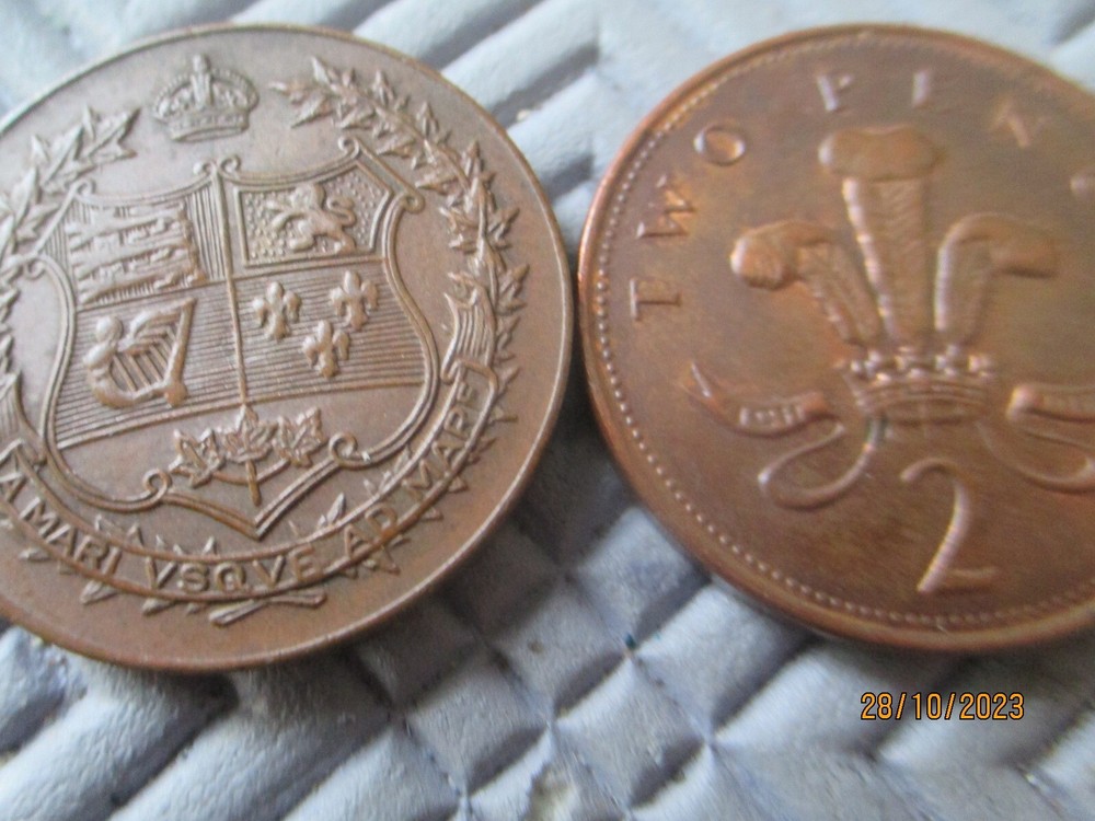 CANADA COMMEMORATIVE MEDALLION 60 YEARS CONFEDERATION 1927 VF