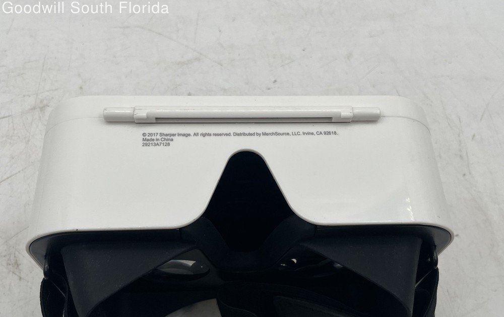 Sharper Image White Black Adjustable Strap Electronics Virtual Reality Headset