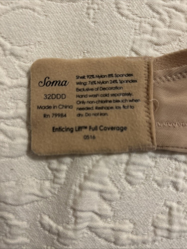 Soma Enticing Lift Bra 32ddd - NWT