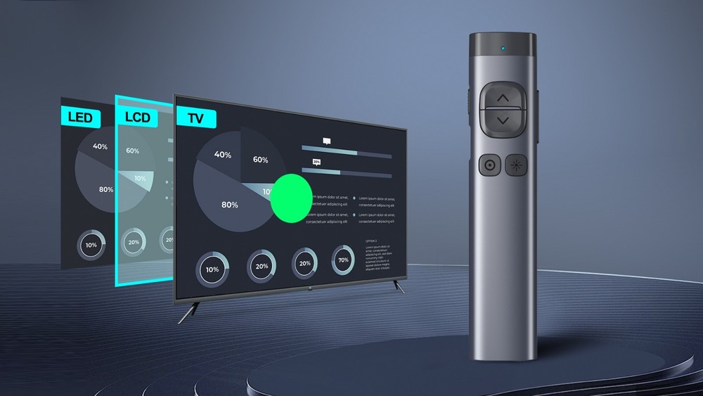 Wireless Presentation Clicker for PowerPoint, Bluetooth Remote, Digital Pointer