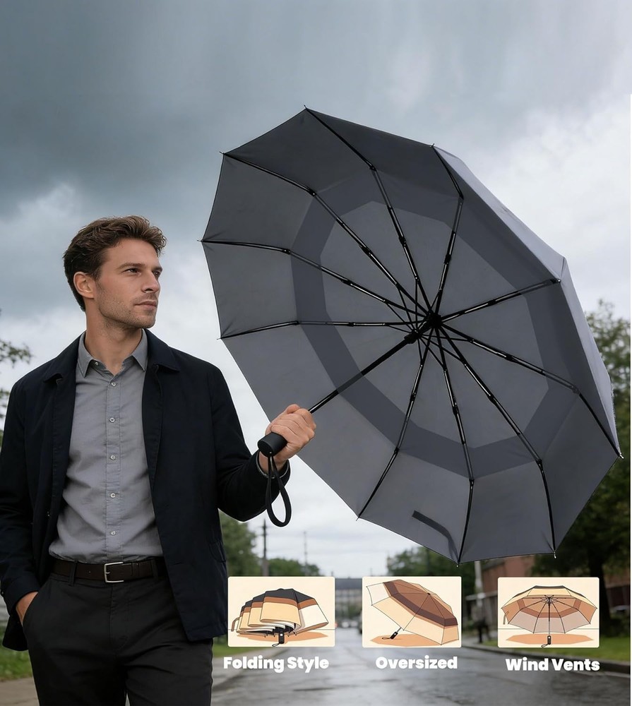 Versatile 49/54/62 Inch Golf Umbrella - Automatic Open, Double Canopy Design
