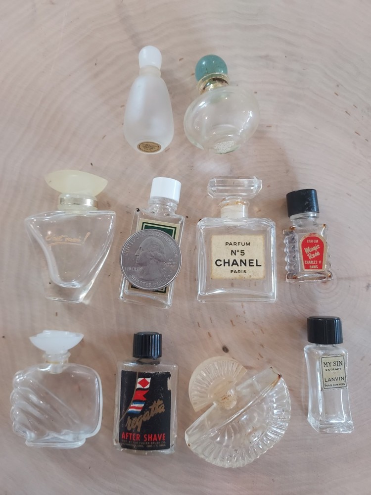 Vintage Mini Glass Perfume Bottles