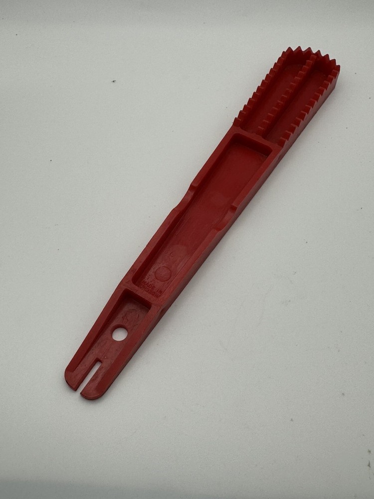 Vintage Red Plastic 8 Inch Fish Scaling Tool