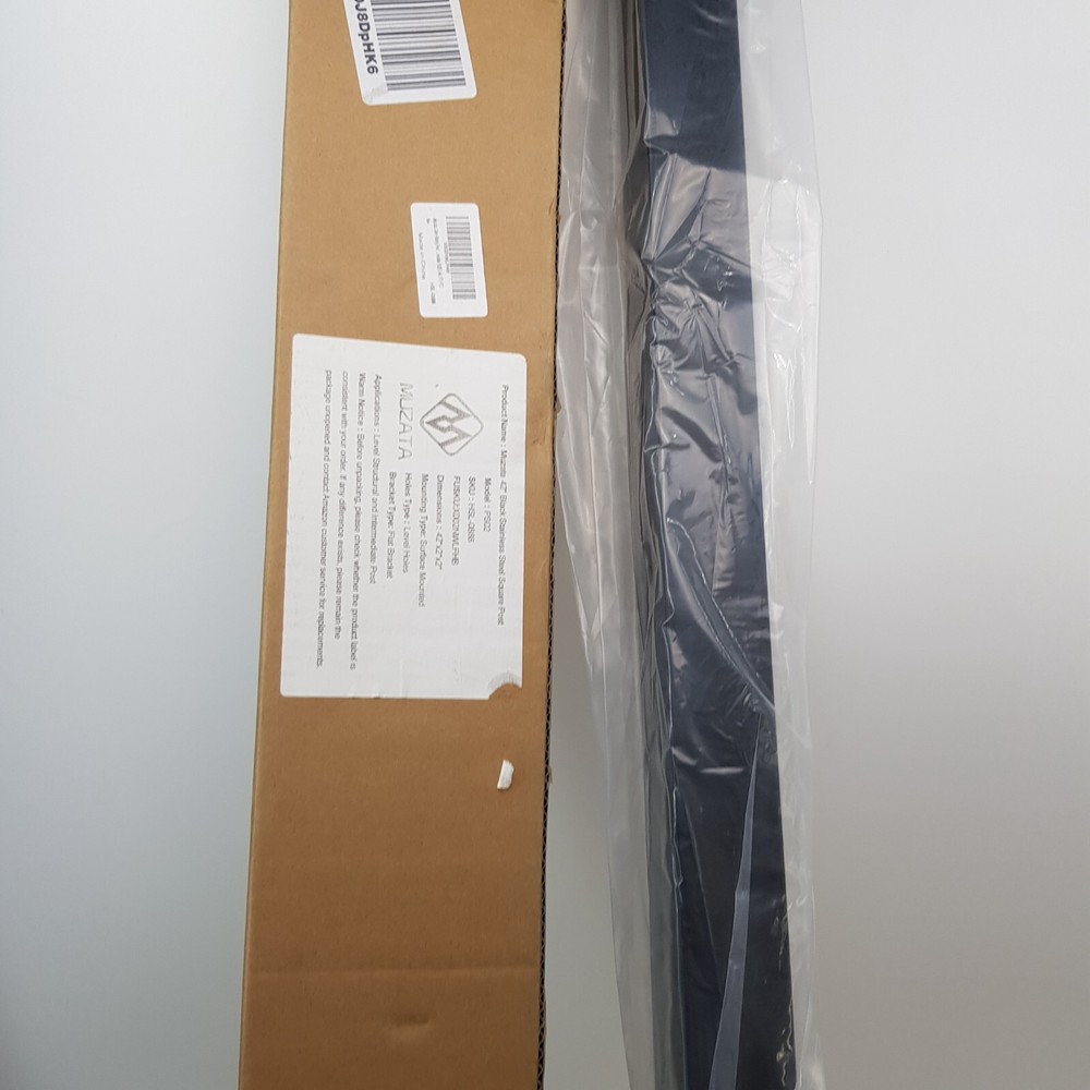 Cable Railing Post 41"x2"x2" Fixed top Level Line Post Mount Black Level Drill