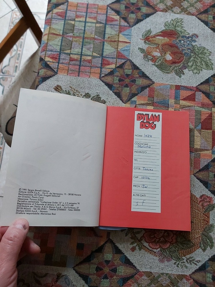 1991 Dylan Dog Diary