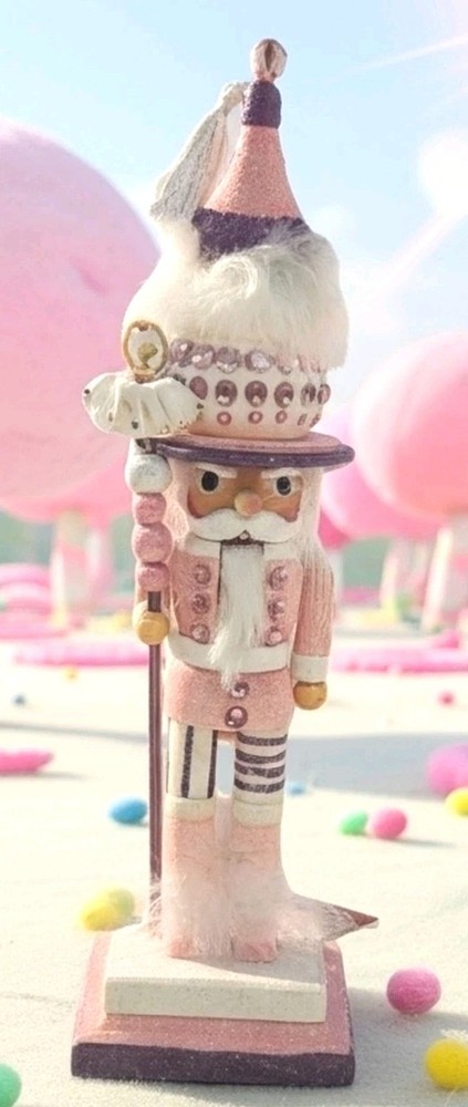 Kurt Adler Hollywood Nutcracker - Pink Ballet Scepter Christmas Nutcracker 15"