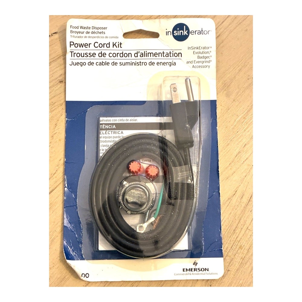InSinkErator Garbage Disposal Power Cord Kit, CRD-00 Black Plumbing Kitchen Sink