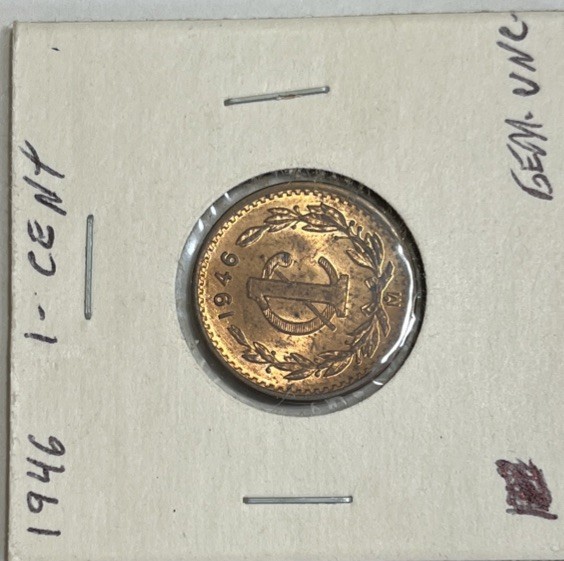 1946 Mexico 1 Centavo gem very bright Unc++
