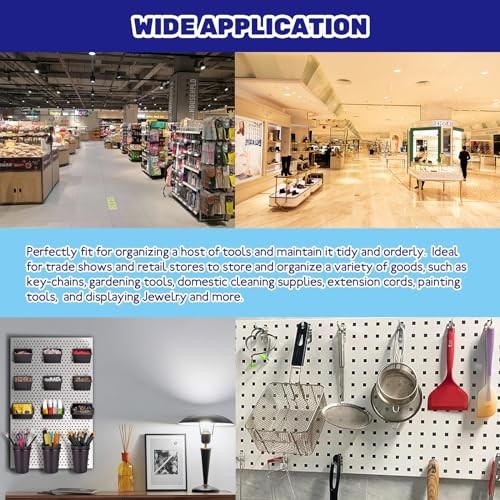 40Pcs 2" 4" 6" 8" Pegboard Display Hooks Assortment Set, Stainless Steel