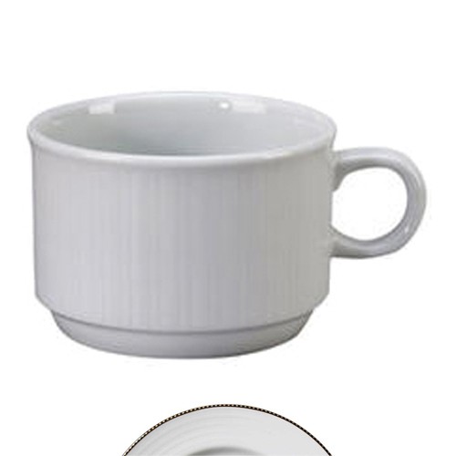 Vertex CB1BD 7 oz. Black Diamond Stacking Cup