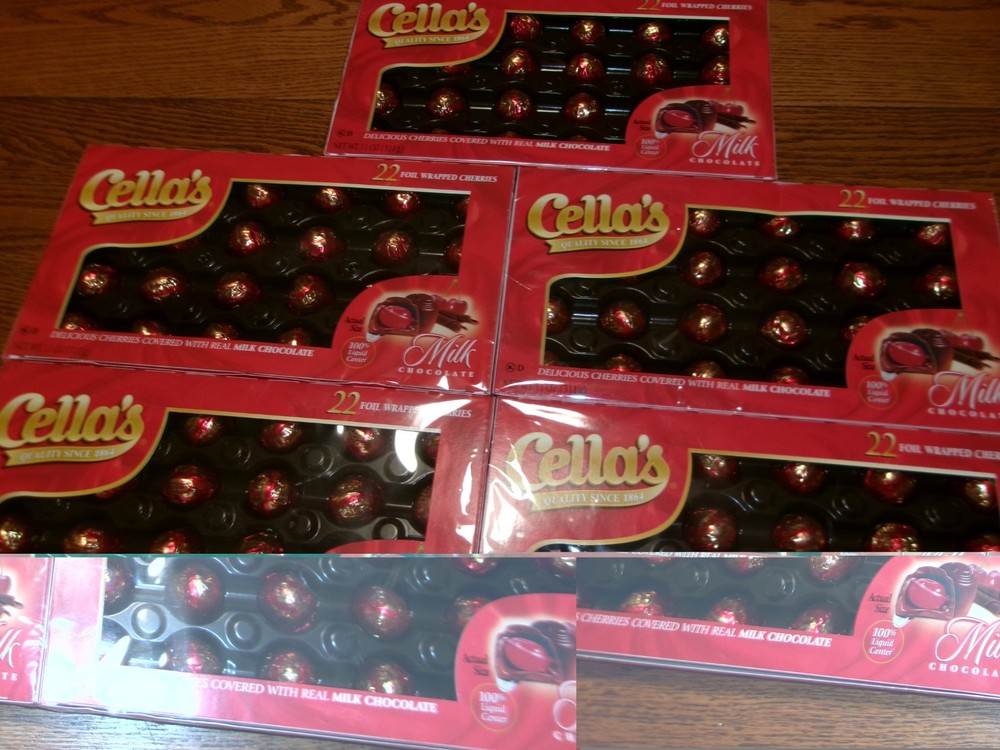 5 boxes - Cella's Milk Chocolate Covered Cherries 11oz. per box