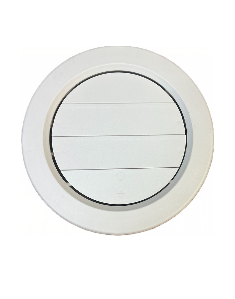 6 7/8" Light BEIGE Round Ceiling A/C Vent 7/8" Collar Cover Open Close Rotate RV
