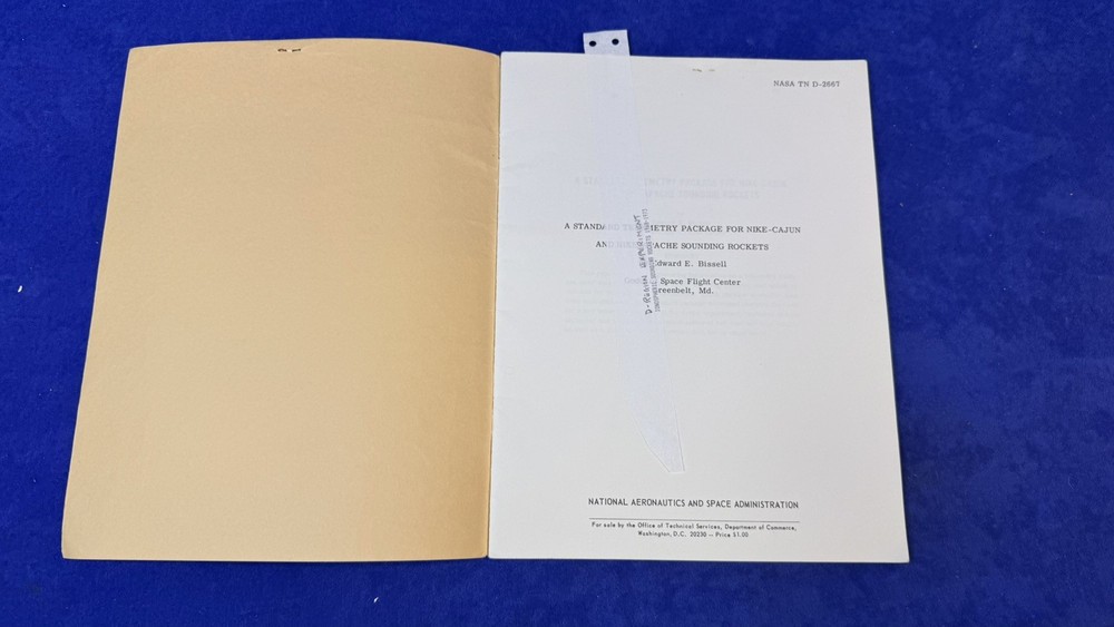 NASA Technical Note D-2667 Nike Cajun Apache Telemetry Rockets 1965