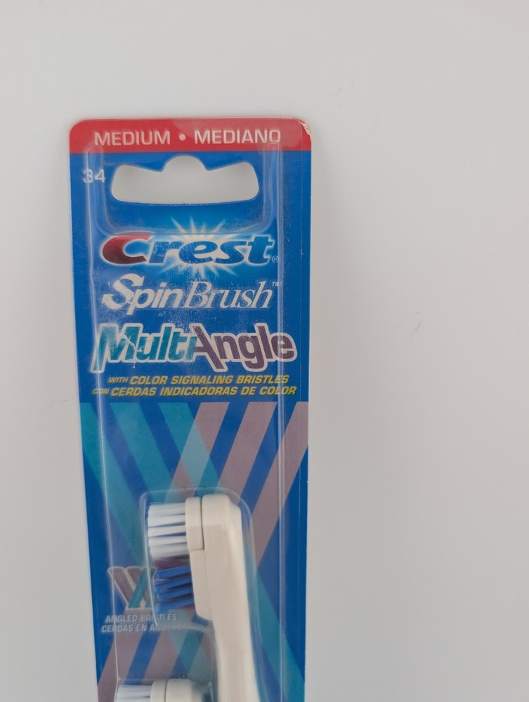 Crest Spin Brush Multi Angle Replacement Heads Medium Spinbrush 2 Pack