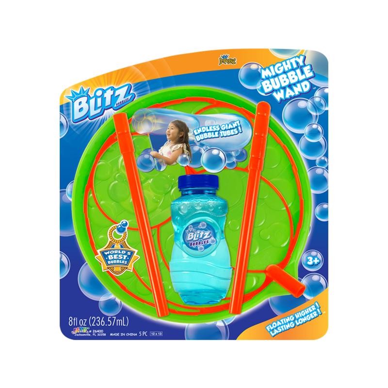 Blitz Bubbles Mighty Bubble Wand Plastic Multicolored 1 pc (6-PACK)