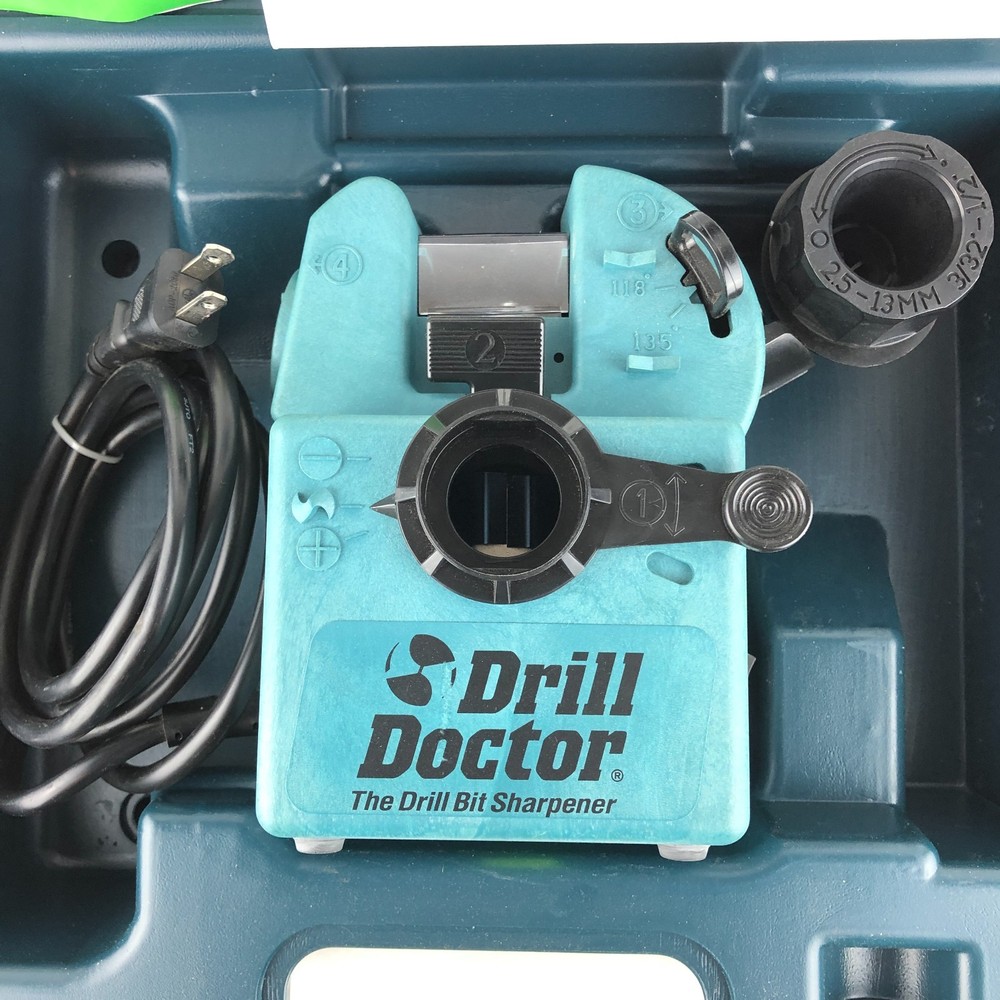 Drill Doctor Model 500 Drill Bit Sharpener DD500 With Case Manual VHS Tested