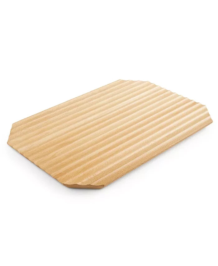 HOTEL COLLECTION Fluted Wood Serve Board,