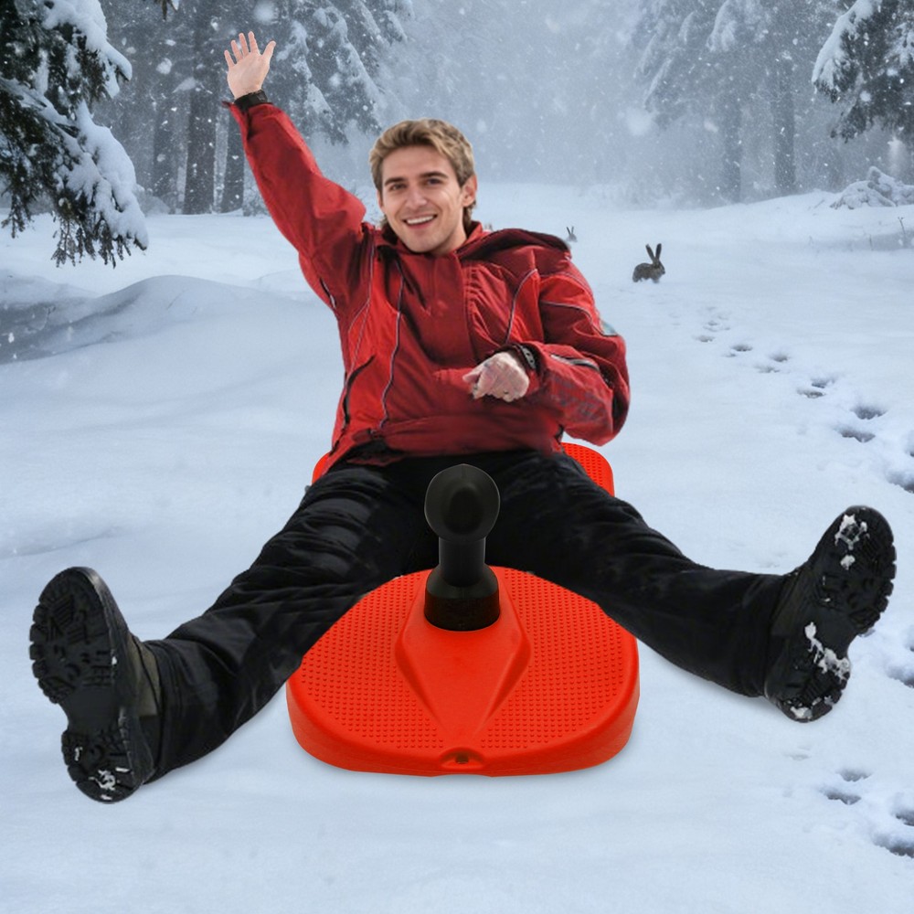 Sledding Snowboard Sled Snow Board Tool w/ Handle & Pull Rope for Kid Winter Fun